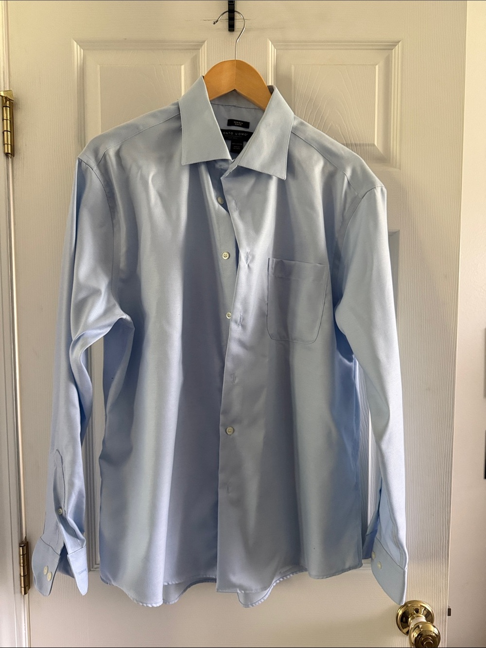 Pronto Uomo Light Blue Dress Shirt - Spread Collar